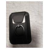 For Magsafe Wallet with Grip, 6-Card Holder, Stronger Magnetic Card Wallet Holder for iPhone 17/16/15, iPhone 14/13/12 Series, Leather Magnetic Phone Wallet with Privacy Flap, RFID Blocking, Black - R