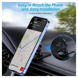 WixGear Magnetic Car Mount [2-Pack] - Universal Stick-On Dashboard Magnetic Phone Holder for Car, Strong Magnet Mount for Cell Phones & Mini Tablets with Swift-Snap Technology - Retail: $15