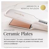 Remington Shine Therapy 2 inch Hair Straightener, Flat Iron Infused with Argan Oil & Keratin, Professional Ceramic Flat Iron for Less Frizz, Shiny & Smooth Hot Styling Tools - Retail: $38