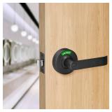 Aglehome Bathroom Indicator Privacy Door Lock, Vacant Occupied Bathroom Lock, Large Vacant or in-Use Door Handle for All Women Men Restrooms, Ansi Grade 2 Commercial Grade, Black - Retail: $60