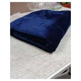 Fleece Plush Throw Blanket Navy Blue(50 by 60 Inches),Super Soft Fuzzy Cozy Flannel Blanket for Couch Sofa.Microfiber Blanket Lightweight - Retail: $10
