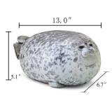 Plupiapio Valentines Stuffed Animal, Seal Pillow, Kawaii Chubby Blob Seal Plush Pillow Stuffed Cotton Plushies Animal Toy Cute Ocean Pillow (13 inch Small) - Retail: $14