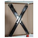 Heavy Duty Metal Sign Stakes, Black Steel, 35 Inch Length, Ground Mounting Kit with Hardware, 2 Pack - Retail: $27