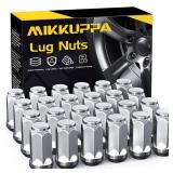 MIKKUPPA 24PCS M14x1.5 Skinny Lug Nuts, Chrome 19mm Hex, 1.8" Tall, 23mm Wide, Replacement for 1999-2022 Chevy Silverado 1500, 2009-2022 Traverse, 2007-2022 GMC Acadia Aftermarket Wheel - Retail: $24