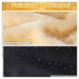 Orzbow Faux Sheepskin Gloves for Stroller with Phone Pockets, Winter Extra Thick Mittens for Baby Stroller, Cozy & Warm, Anti-freeze Hand Muff Easily Attaches to Stroller for Parents Caregivers, Black