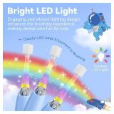 ReDISEN 360 Degree Childrens Electric Toothbrush with Fun LED Lights, Built-in 2-Minute Timer, Extra Soft Bristles & Ergonomic Handle - Ideal for Ages 1-12, 4 Replacement Brush Heads Blue