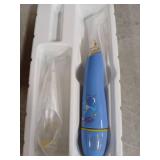 ReDISEN 360 Degree Childrens Electric Toothbrush with Fun LED Lights, Built-in 2-Minute Timer, Extra Soft Bristles & Ergonomic Handle - Ideal for Ages 1-12, 4 Replacement Brush Heads Blue