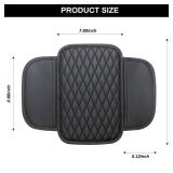 Ouzorp Car Center Console Cover, Upgraded Microfiber Leather Car Arm Rest Cover with 2 Storage Bags, Universal Armrest Cover for Car Storage Box Car Interior Accessories Protector for Most Vehicle - R