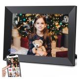 Frameo 10.1 Inch WiFi Digital Picture Frame with 32GB Storage,1280 * 800P IPS HD Touch Screen,Send Photos/Videos from Your Phone Anywhere, Photo Gifts for Parents and Grandparents - Retail: $60