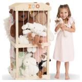 Wooden Stuffed Animal Storage for Kids Large Toy Storage Organizer & Holder for Your Kids Playroom or Nursery Easy to Assemble Stuffed Animal Zoo That Keeps Plush Friends Ready for Snuggles - Retail: 