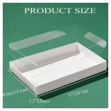 TEMLQPACK 55 PACK 9.5" x 6" x 1.2" Clear Cookie Boxes with Full Window,Bakery Boxes Cakesicle Boxes Chocolate Covered Pretzel Rods Boxes Macaron Boxes for Valentine