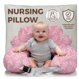PILLANI Nursing Pillow, Breastfeeding Pillows for Enhanced Safety & Comfort for Mom & Baby, Removable Cotton Cover, Adjustable Waist Strap, Breastfeeding Essentials, Baby Registry Search - Retail: $40
