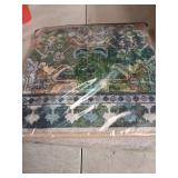 RUGSURE Washable Area Rugs - Perfect for Living Room, Bedroom, Kids Room, Nursery - Stain & Water Resistant Non-Slip, Pet & Child Friendly, Vintage Tribal Area Rugs (Green, 3