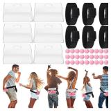 Vinsot 6 Sets Baby Shower Games Bridal Funniest Baby Shower Play, Interactive Shaking Balls for Boy or Girl, Table Tennis Twerk Game (Pink) - Retail: $35