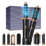 6 in ONE Blow Dryer Brush,Air Curling Iron Round Brush Blow Dryer 800W - Retail: $40