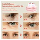 JCOTTON Under Eye Red Light Therapy, 4 Modes Red Light Under Eye Therapy Glasses Microcurrent Eye Massager, For Eye Bags Dark Circles Puffiness Wrinkles Fine Lines, Relieving Eye Fatigue - Retail: $30