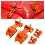 RT-TCZ for Wrangler Hood Latches Catch Kit Compatible with 2007-2025 Jeep Wrangler JK JL Gladiator JT Orange Exterior Accessories 2pcs (3-Holes) - Retail: $40