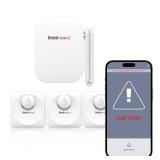 Baldr Smart Water Leak Detector Wireless Wi-Fi Water Sensor for Home with Real-time Email/APP Alerts, 100dB Local Alarm, Suitable for Kitchen, Basement, 3 Sensors - Retail: $28