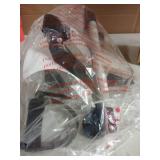 Folding mini Exercise Bike Portable Pedal Exerciser Desk Bike with LCD Displays for Arms and Legs Low Impact Exercise (GRAY) - Retail: $30