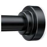 TEECK Shower Curtain Rod, 27-76 inch Adjustable Spring Tension Curtain Rod, Never Rust Anti-Slip Shower Curtain Rod for Bathroom, No Drilling, Never Collapse, Easy to Use, Black - Retail: $20