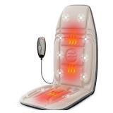 Heycool Vibration Back Massager with Heat, Massage Chair Pad with 10 Vibration Motors & 2 Heating Levels, Chair Massager for Recliner, Sofa, Beige - Retail: $70