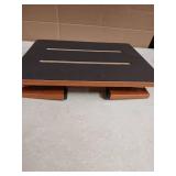 Step Stool Foldable, Wooden Step Stool with Non-Slip Rubber Stepping Platform, Folding Step Stools for Adults Seniors in Bedroom, Kitchen Bathroom, RV, Bed Steps for High Beds, No Assemble (Brown) - R