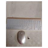 Wireless Keyboard and Mouse Ultra Slim Combo, TopMate 2.4G Silent Compact USB 2400DPI Mouse and Scissor Switch Keyboard Set with Cover, Batteries Included, for PC/Laptop/Windows/Mac - White - Retail: 