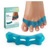 FACTORY SEALED - Welnove Gel Toe Separators for Correct Bunion Toe Spacers for Feet Men - Hammertoe Straighteners for Women, Yoga Practice, Foot Alignment FSA or HSA Eligible (2 Count)