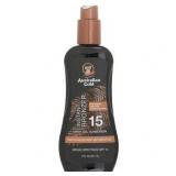 APPEARS NEW - Australian Gold Sunscreen Spray Gel with Instant Bronzer - SPF 15 - 8 fl oz