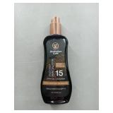 APPEARS NEW - Australian Gold Sunscreen Spray Gel with Instant Bronzer - SPF 15 - 8 fl oz