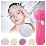FACTORY SEALED - 5 in 1 Electric Facial Cleansing Brush, Beauty Face Care Massager Facial Cleaner Massage Tool Suitable for Different Skin Types