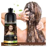 FACTORY SEALED - Herbishh 3-In-1 Magic Hair Dye Shampoo for Gray Hair - Light Brown, 500 Ml, Ammonia-Free, Long Lasting, Colors Hair in Minutes,Unisex (Expiration: 8-29-2026)
