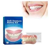FACTORY SEALED - Soft Denture Reline Kit, Comfortable Silicone Reliner for Upper & Lower Dentures, Easy DIY Fit, 2 Pack