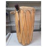 Real indian hand-crafted drum. Very nice and great sound