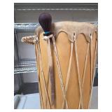 Real indian hand-crafted drum. Very nice and great sound