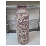 Ceramic Floor Vase with Spiral Design