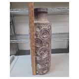 Ceramic Floor Vase with Spiral Design