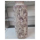 Ceramic Floor Vase with Spiral Design