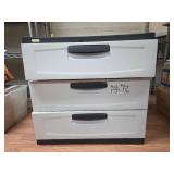 3-Drawer Plastic Storage Unit