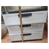 3-Drawer Plastic Storage Unit