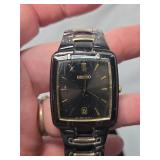 Seiko Rectangle Watch with Black Dial