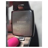 Seiko Rectangle Watch with Black Dial