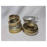 Mixed Lot Mason Jar Lids and Glass Cup