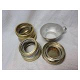 Mixed Lot Mason Jar Lids and Glass Cup