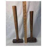 Lot of 2 small sledgehammers