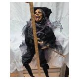 Massive Flying Witch Halloween Decoration