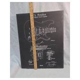 Fender Guitar Patent Canvas Art
