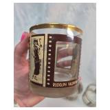 1920s Silent Film Star Drinking Glass Set
