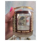 1920s Silent Film Star Drinking Glass Set
