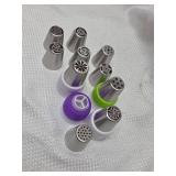 Lot of cake decorating Tips with Couplers
